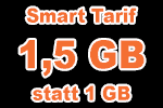 congstar Smart Tarif mit 1,5 GB statt 1 GB