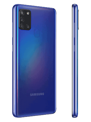 congstar - Samsung Galaxy A21s (blau / seitlich)