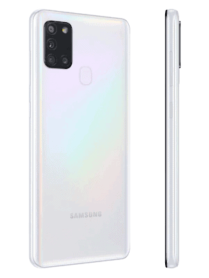 congstar - Samsung Galaxy A21s (weiß / seitlich)