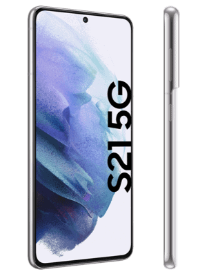 congstar - Samsung Galaxy S21 5G - weiß / phantom white - seitlich