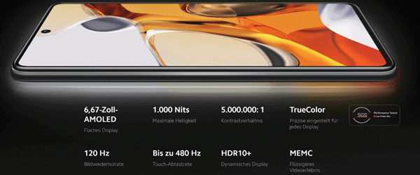 Display vom Xiaomi 11T Pro 5G