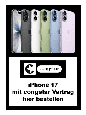 Apple iPhone 17 mit Vertrag von congstar kaufen