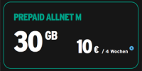 congstar Black Friday Aktion mit Prepaid Allnet M